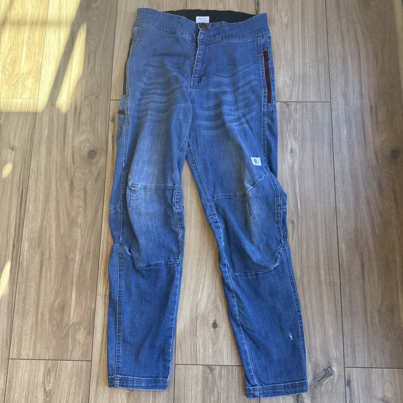 Ripton & Co Womens Denim Bike Pants Size S Blue Cycling Mountain Trail Jeans — image 3 of 8